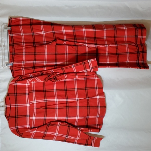 Wondershop Women's Notch Collar Plaid Flannel 2pc Pajama Set - Picture 11 of 15